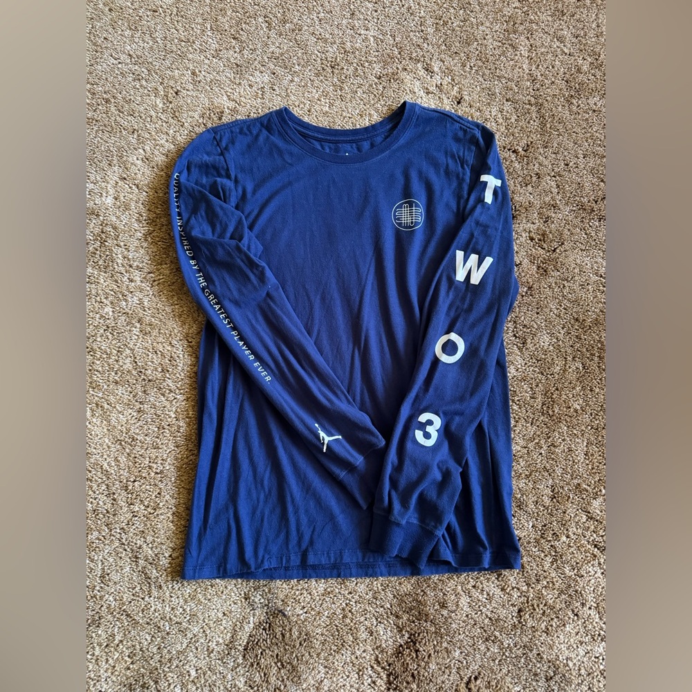Navy Blue Michael Jordan long sleeve shirt; perfect condition